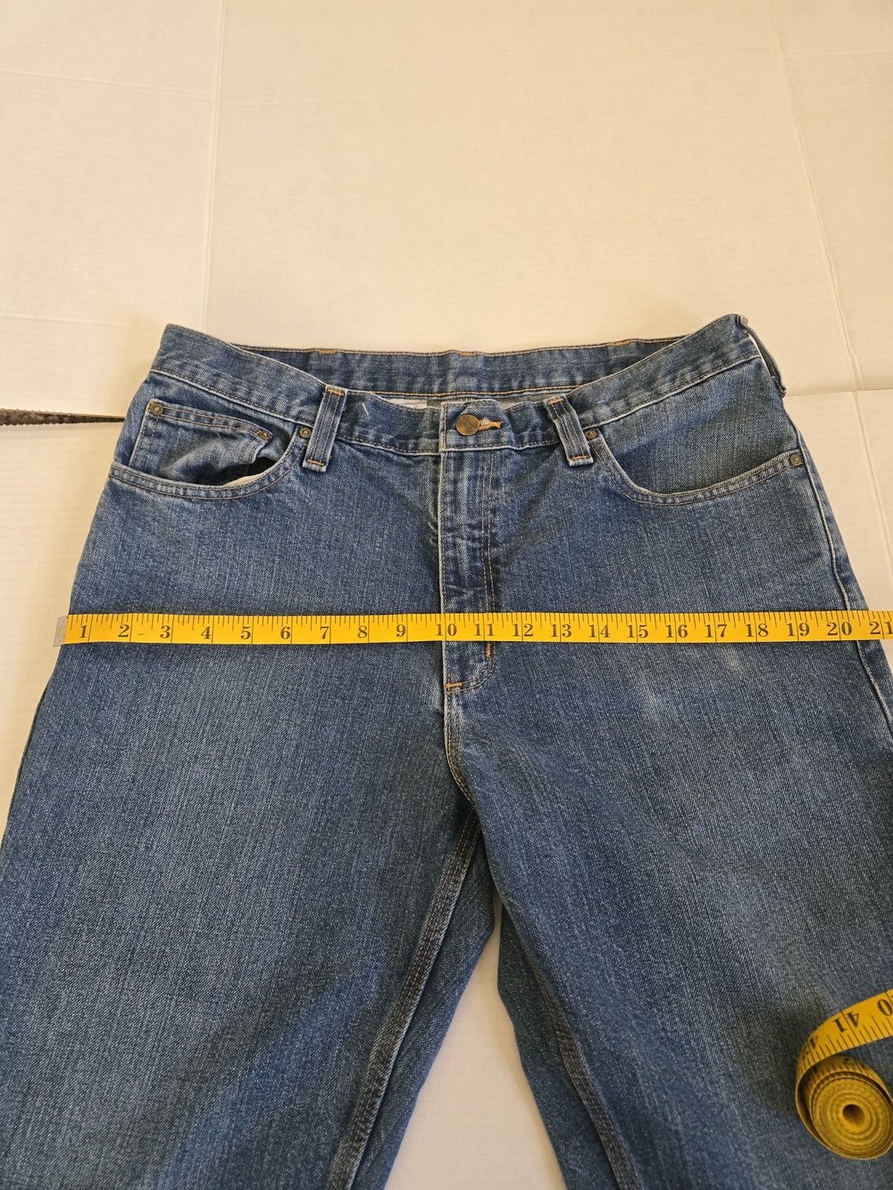Carhartt Men's Denim Straight Leg Jeans in Blue - Picture 6 of 10